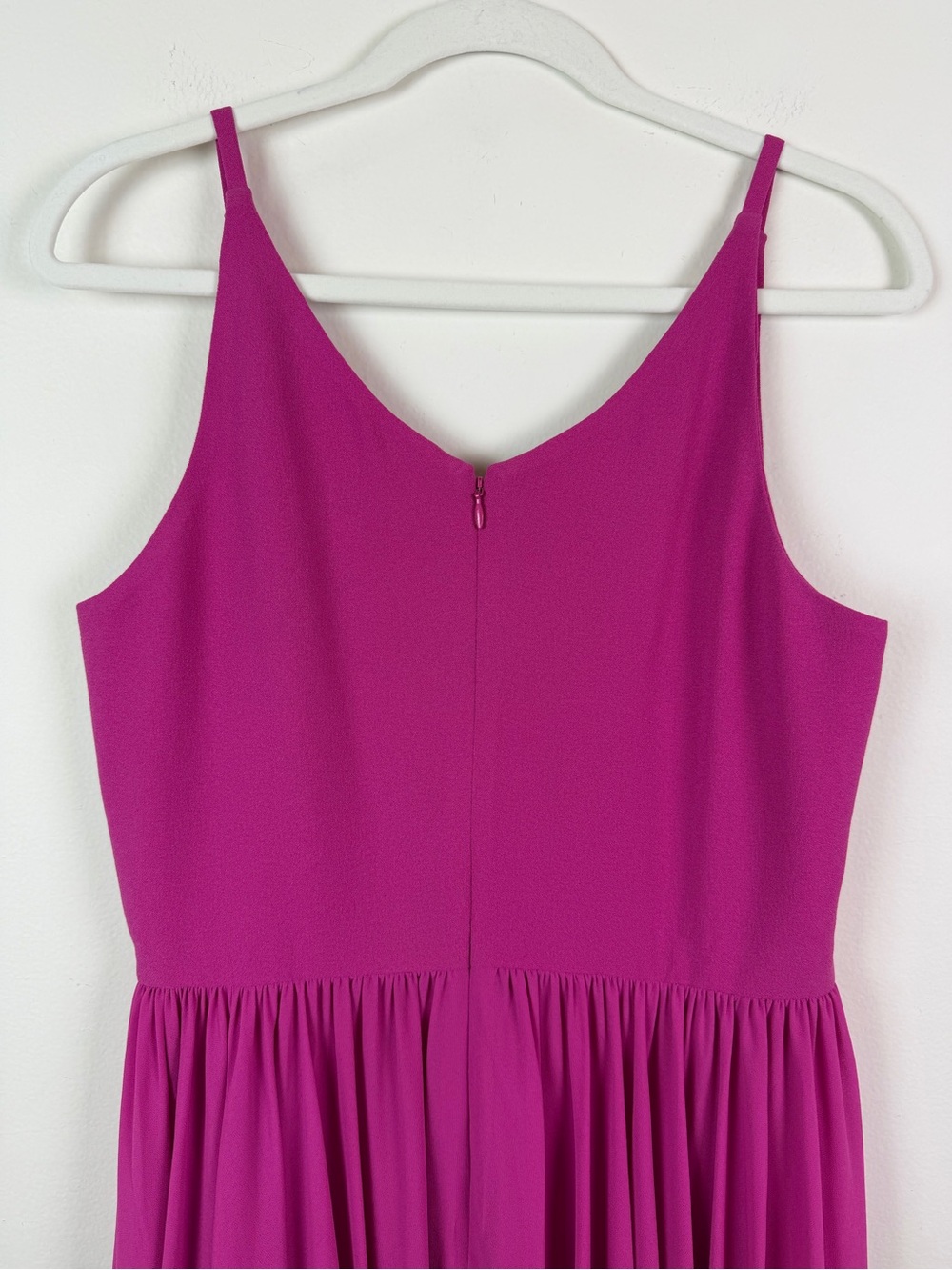 Hot Pink V-Neck Spaghetti Strap Dress - Picture 11 of 16